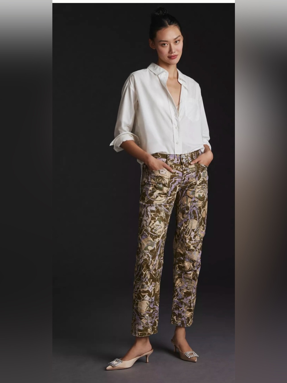 Pilcro Anthropologie The Wanderer Metallic Pants. Size 27. Like new!